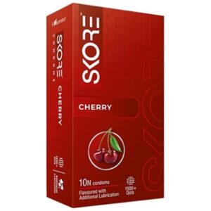 Skore Cherry Flavored Condom 1 Pack (10pcs)