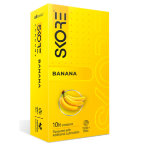Skore Banana Flavoured Condoms 1 pack (10pcs)
